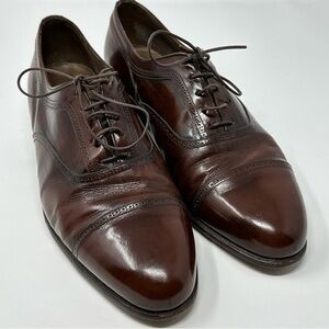 Wing Bally Dress Shoes Brown Oxford U-GINGO/00 US Sz 10 D Swiss Made 527686/13